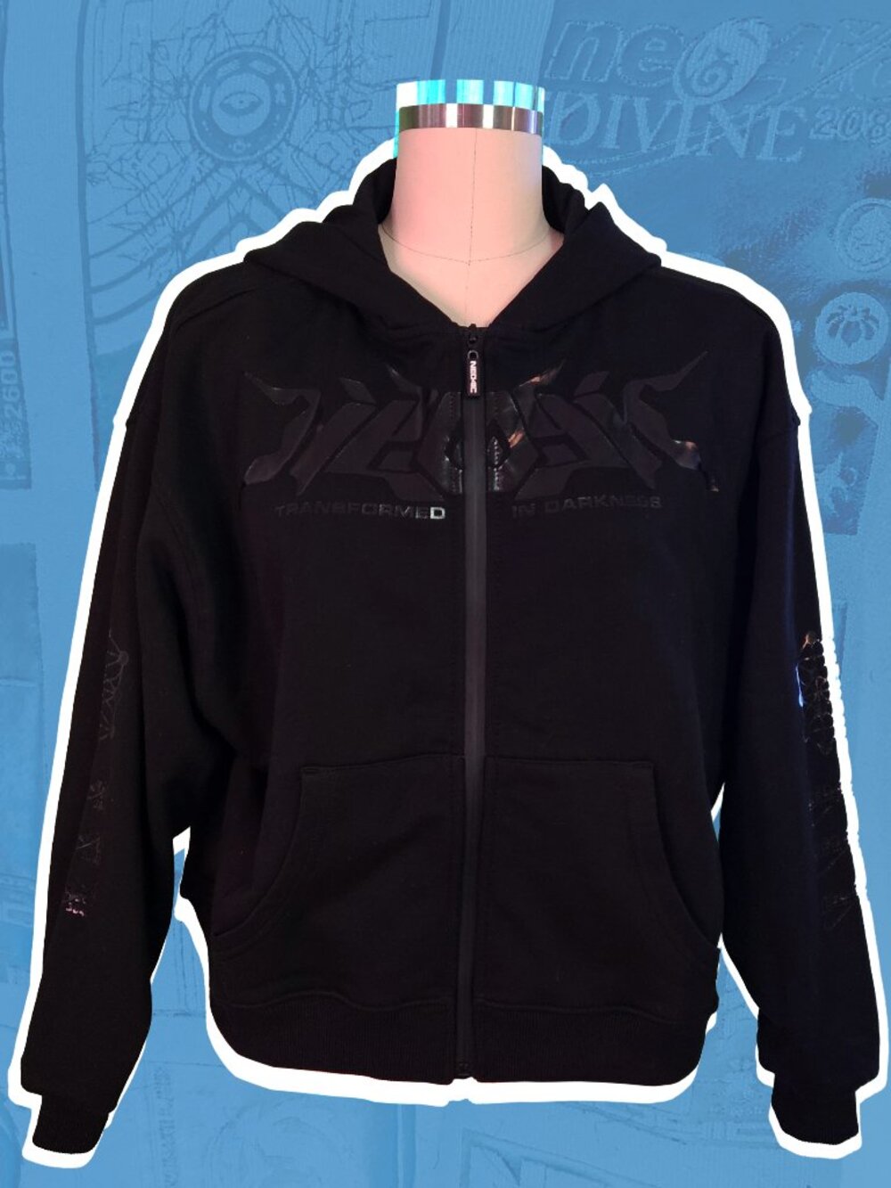Neo4ic PSI.RIDIUM Drop Shoulder Black Hoodie Size XS